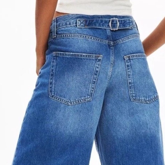BDG Urban Outfitters Logan Buckle Baggy Barrel Denim Jeans Womens Sz 28W 28x31 - Picture 5 of 16